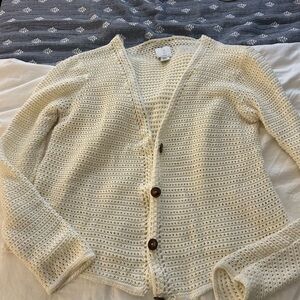 Joie Cream Knit Cardigan